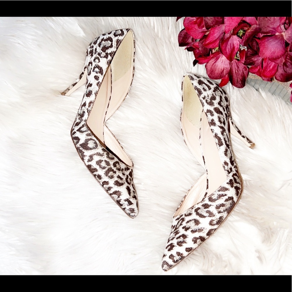 J.CREW Leopard Print Canvas Heel